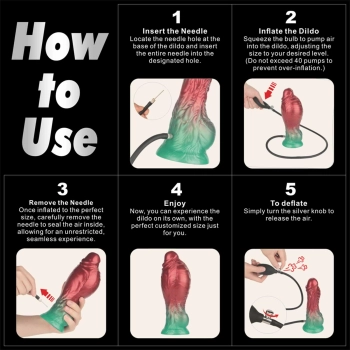 8 Dual Density Silicone Inflatable Dildo