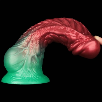 8 Dual Density Silicone Inflatable Dildo