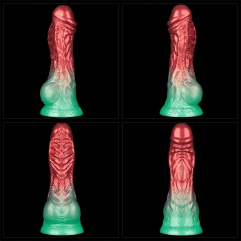 8 Dual Density Silicone Inflatable Dildo