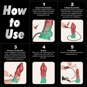 10 Dual Density Silicone Inflatable Dildo