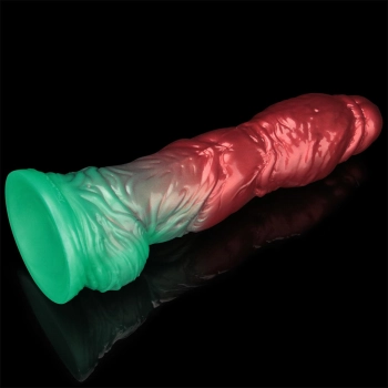 10 Dual Density Silicone Inflatable Dildo