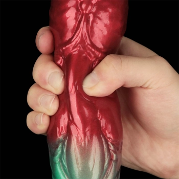 10 Dual Density Silicone Inflatable Dildo