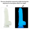 Dildo silikonowe świecące w ciemności Lovetoy Lumino Play 19 cm