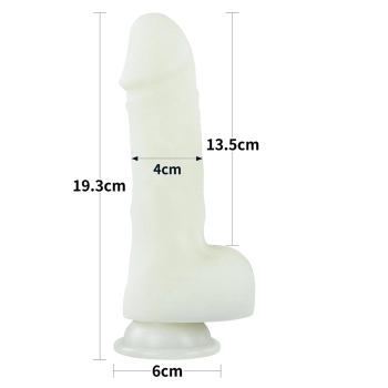 Dildo silikonowe świecące w ciemności Lovetoy Lumino Play 19 cm