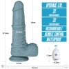 11 Rechargeable Thrusting and Vibrating Silicone Dildo with Remote