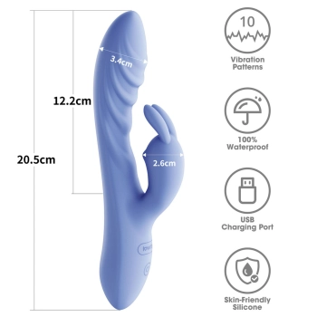 Wibrator króliczek Lovetoy Swirl silikonowy USB 20.5 cm