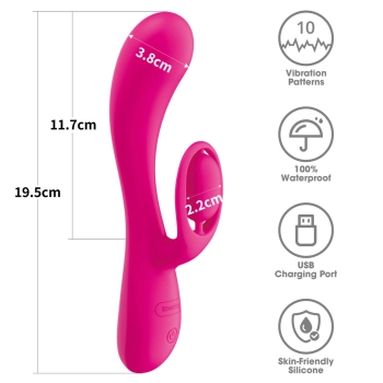 Wibrator króliczek silikonowy Lovetoy LAllure Swirl USB 20 cm