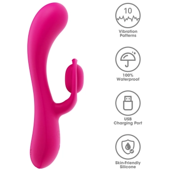 Wibrator króliczek silikonowy Lovetoy LAllure Swirl USB 20 cm