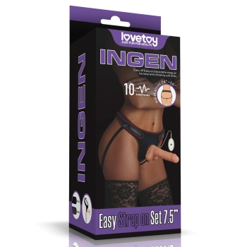 Vibrating Easy Strapon Set 7.5