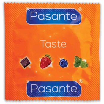 Prezerwatywy jagodowe Pasante Blueberry Blast fioletowe 144 szt