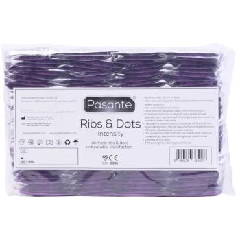 Prezerwatywy Pasante Ribs Dots Intensity prążkowane kropkowane 144 szt