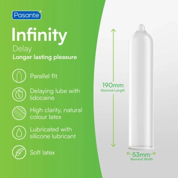 Pasante Delay/Infinity Condoms 3 pcs