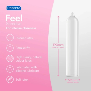 Pasante Sensitive/Feel Condoms 12 pcs