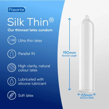 Pasante Silk Thin Condoms 12 pcs