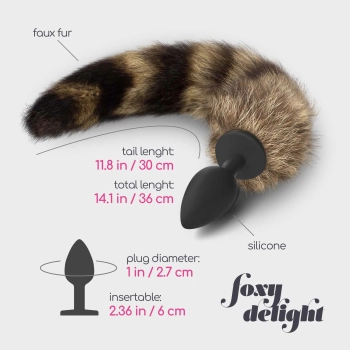 Korek analny silikonowy z ogonem Crushious 36 cm