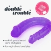 Dildo podwójne Double Trouble Crushious fioletowe 27 cm