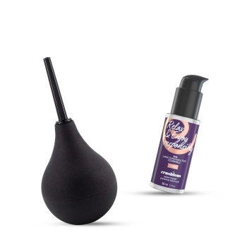 Irygator analny Crushious Douche Go 90ml z lubrykantem 50ml
