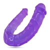 Podwójne dildo Crushious Deep Diver fioletowe z lubrykantem 50ml