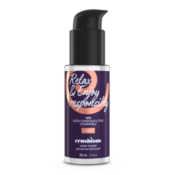 Podwójne dildo Crushious Deep Diver fioletowe z lubrykantem 50ml