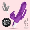 Wibrator punktu G Crushious Wrangler z posuwem i ssaniem USB 23 cm