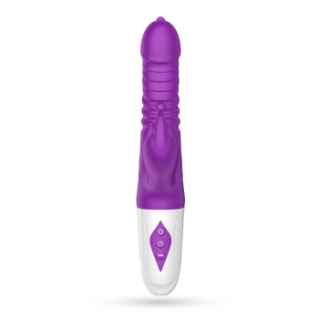 Wibrator punktu G Crushious Wrangler z posuwem i ssaniem USB 23 cm