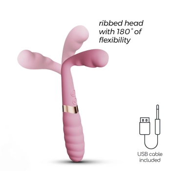Wibrator punktu G Crushious Pixie dualny USB 20 cm