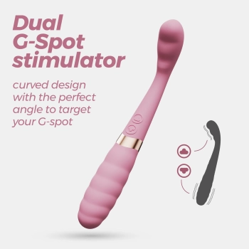 Wibrator punktu G Crushious Pixie dualny USB 20 cm