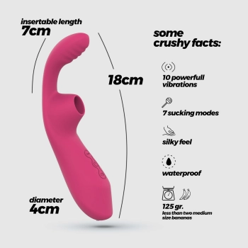 Wibrator punktu G ssący Crushious Cyrano silikonowy USB 18cm