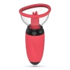 Stymulator z ssaniem i wibrującymi językami Crushious Scarlet USB