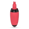 Stymulator z ssaniem i wibrującymi językami Crushious Scarlet USB