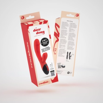 Wibrator króliczek Crushious Dare Dong silikonowy USB 20 cm