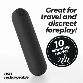 Mini wibrator iMoan Crushious czarny USB 7,6 cm