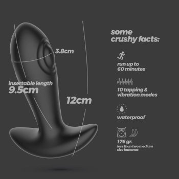 Masażer prostaty Octo z pilotem Crushious USB 12 cm