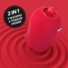 Stymulator łechtaczki z językiem Crushious Rosita silikonowy USB 6 cm
