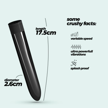 Wibrator Crushious Classic Vibe czarny 17,5 cm