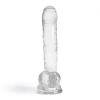 Dildo analne Crushious Hudini żelowe transparentne 17,5 cm