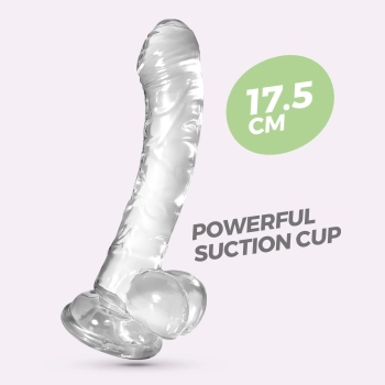 Dildo analne Crushious Hudini żelowe transparentne 17,5 cm