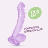 Dildo analne żelowe Crushious Hudini fioletowe 17,5 cm