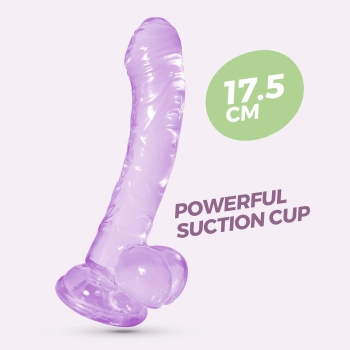 Dildo analne żelowe Crushious Hudini fioletowe 17,5 cm