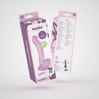 Dildo analne żelowe Crushious Hudini fioletowe 17,5 cm