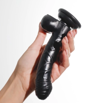 Dildo żelowe Crushious Hudini analne czarny 17 5 cm