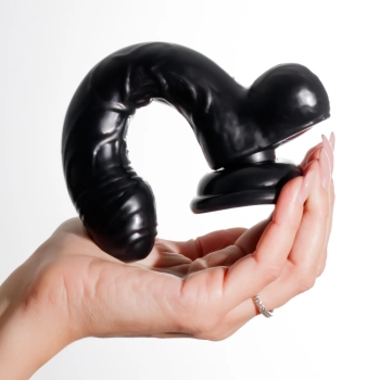 Dildo żelowe Crushious Hudini analne czarny 17 5 cm