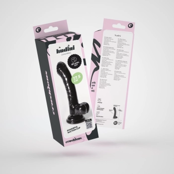 Dildo żelowe Crushious Hudini analne czarny 17 5 cm