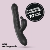 Wibrator króliczek Crushious Lapin silikonowy czarny USB 21,5 cm