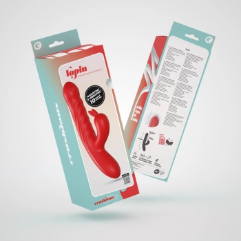 Wibrator króliczek Crushious Lapin posuwisty czerwony USB