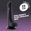 Dildo realistyczne Crushious Inviktus silikonowe czarne 19 cm