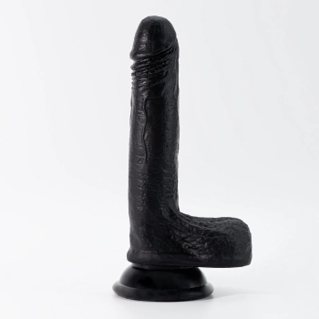 Dildo realistyczne Crushious Inviktus silikonowe czarne 19 cm