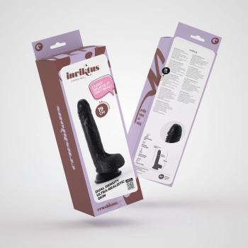 Dildo realistyczne Crushious Inviktus silikonowe czarne 19 cm