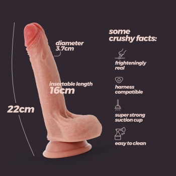 Dildo realistyczne Crushious Inviktus silikonowe 22 cm