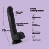 Dildo realistyczne silikonowe Inviktus Crushious 22 cm czarny